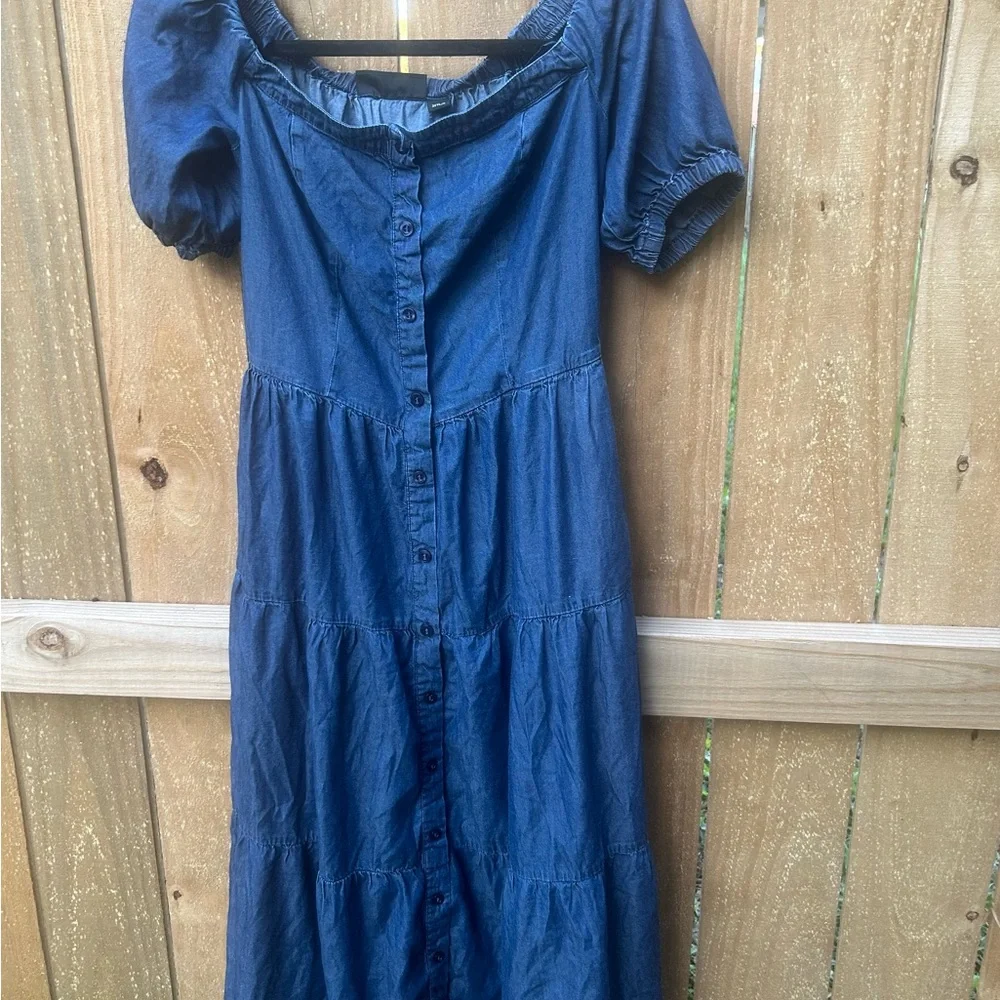 New York & Company Navy Maxi Dress size small - Picture 2 of 8
